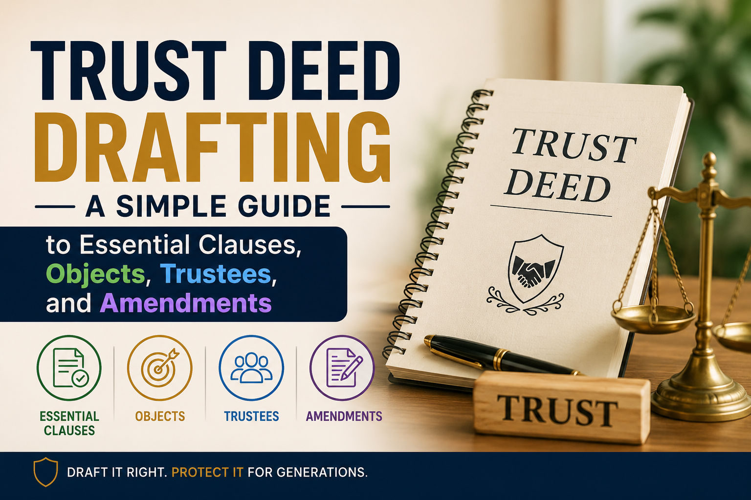 Trust Deed Drafting: A Simple Guide To Essential Clauses, Objects, Trustees, And Amendments